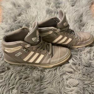Adidas grey hi top sneakers men’s size 10